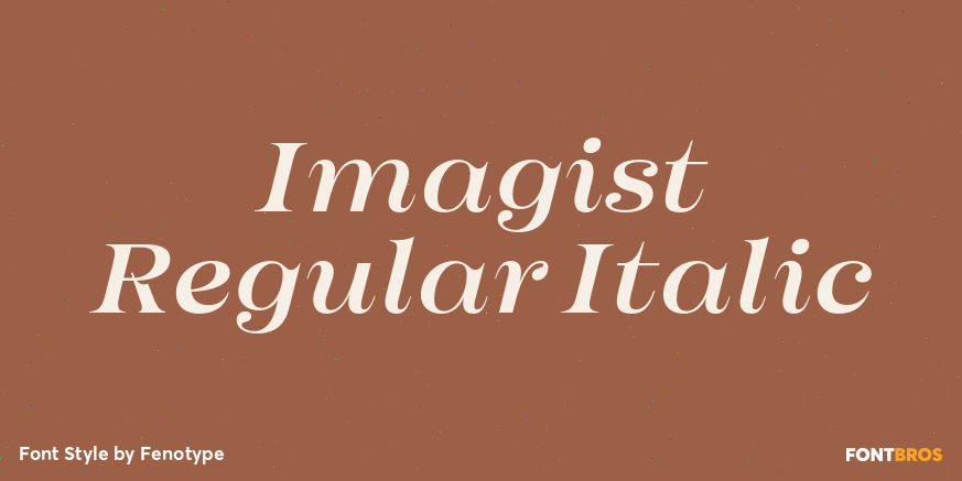 Imagist Regular Italic Poster