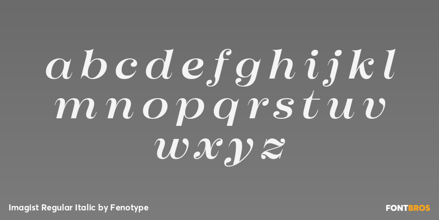 Imagist Regular Italic Font Poster #3