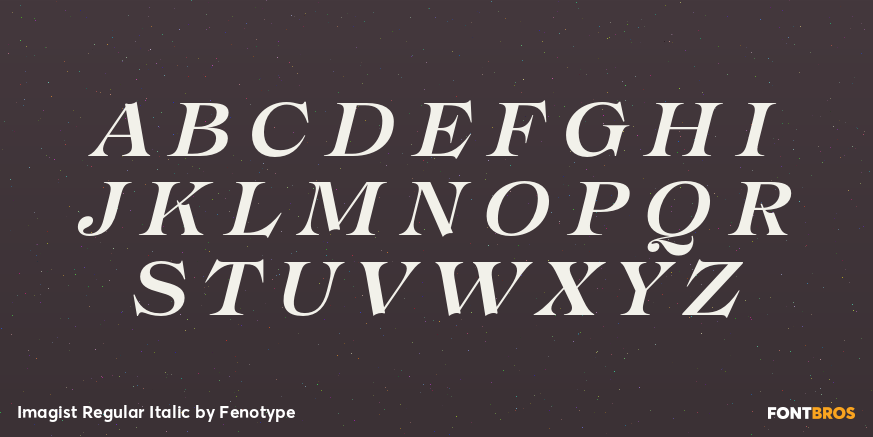 Imagist Regular Italic Font Poster #1