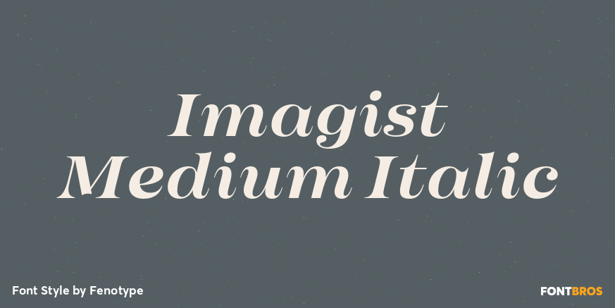 Imagist Medium Italic Poster
