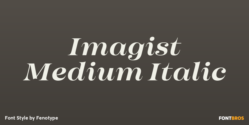 Imagist Medium Italic Poster