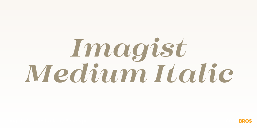 Imagist Medium Italic Font Poster #1