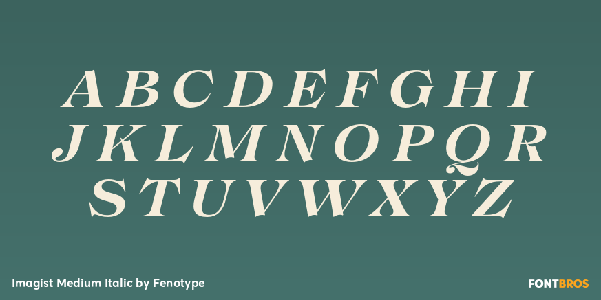 Imagist Medium Italic Font Poster #2