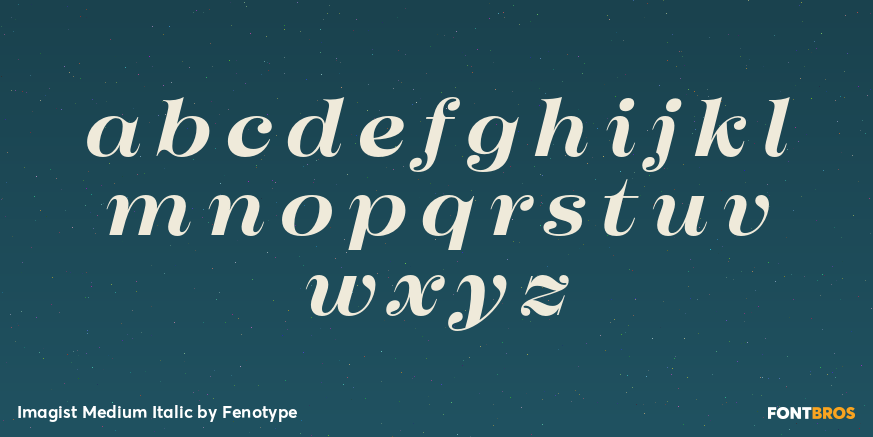 Imagist Medium Italic Font Poster #3