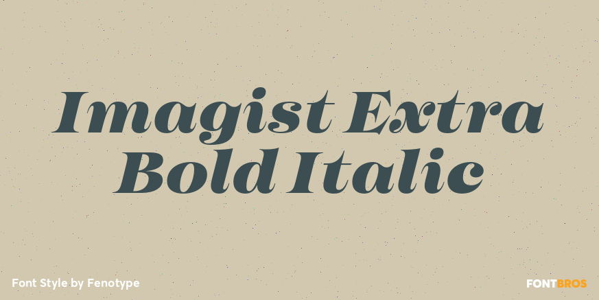 Imagist Extra Bold Italic Poster