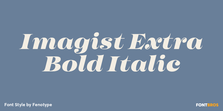 Imagist Extra Bold Italic Poster