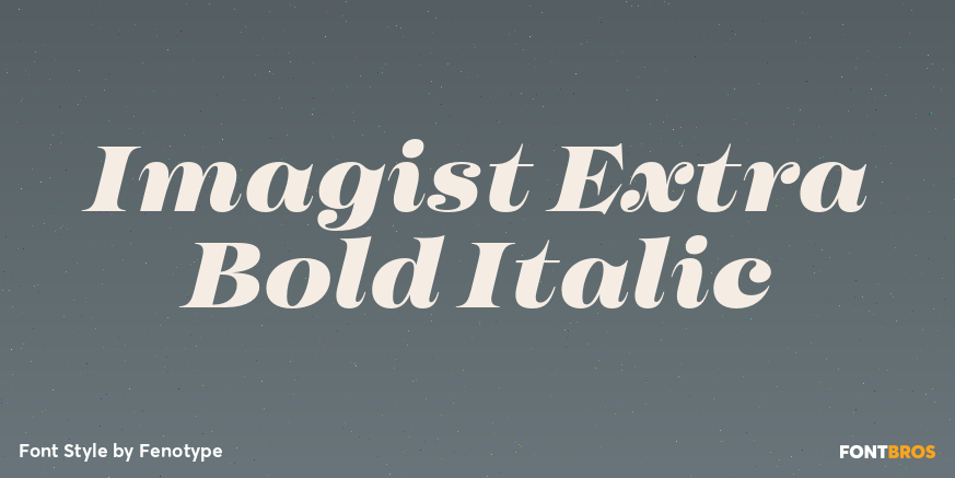 Imagist Extra Bold Italic Poster