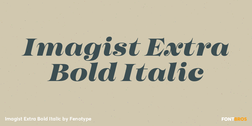 Imagist Extra Bold Italic Poster