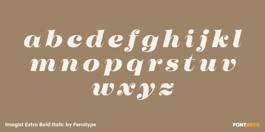 Imagist Extra Bold Italic Font Poster #3