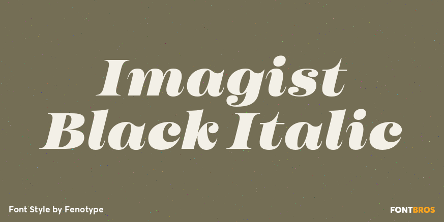 Imagist Black Italic Poster