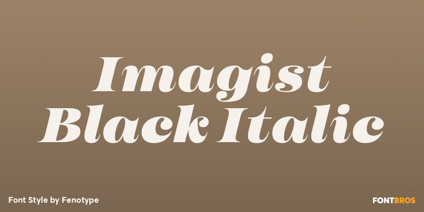 Imagist Black Italic Poster