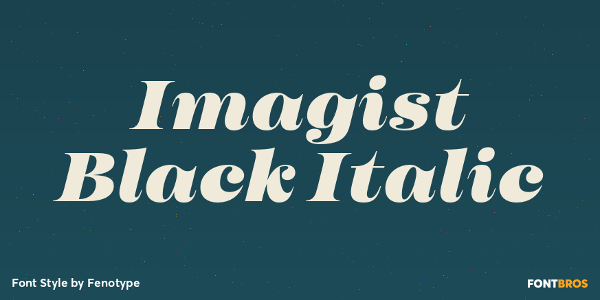 Imagist Black Italic Poster
