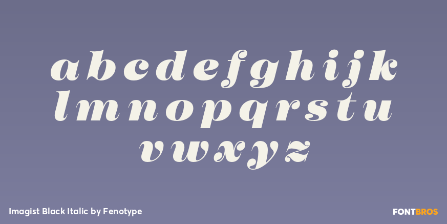 Imagist Black Italic Font Poster #3