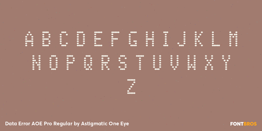 Data Error AOE Pro Regular Font Poster #2