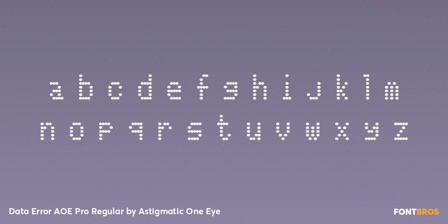 Data Error AOE Pro Regular Font Poster #3