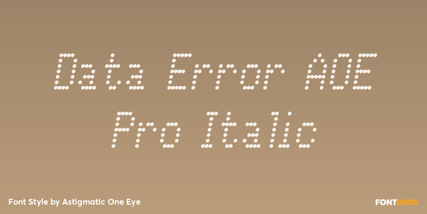 Data Error AOE Pro Italic Poster