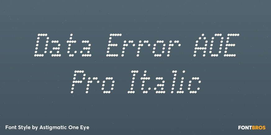 Data Error AOE Pro Italic Poster