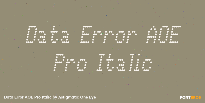 Data Error AOE Pro Italic Poster