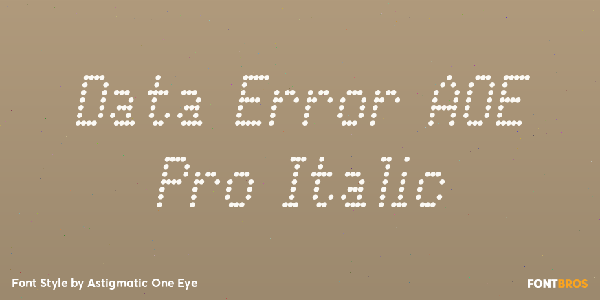 Data Error AOE Pro Italic Poster