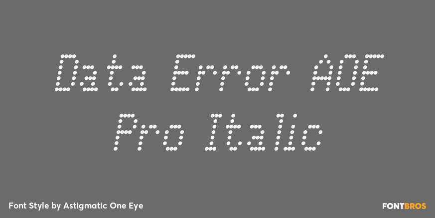 Data Error AOE Pro Italic Poster