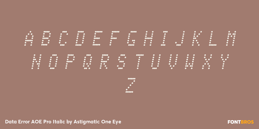 Data Error AOE Pro Italic Font Poster #1