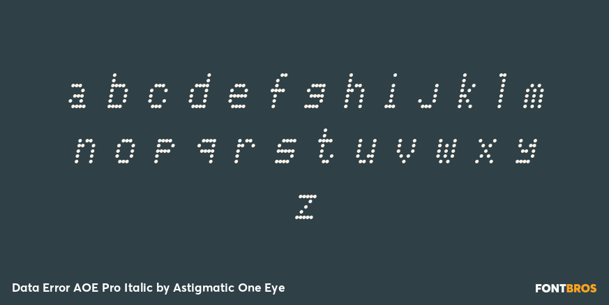 Data Error AOE Pro Italic Font Poster #1