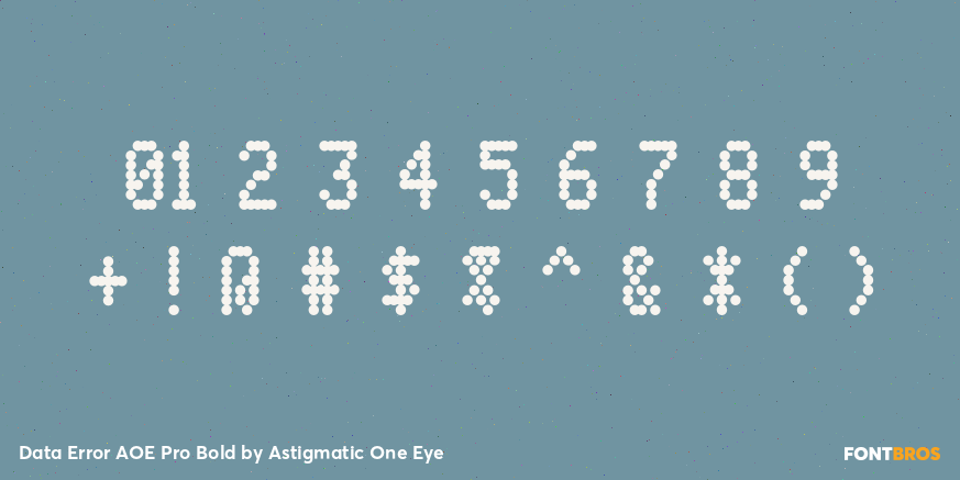 Data Error AOE Pro Bold Font Poster #1