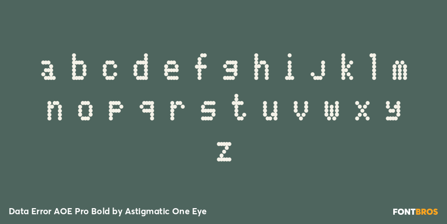 Data Error AOE Pro Bold Font Poster #3