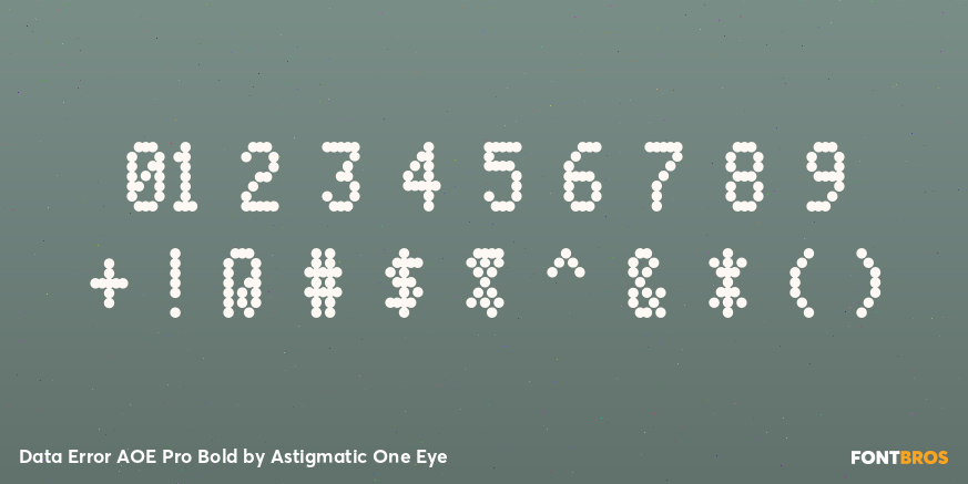 Data Error AOE Pro Bold Font Poster #4