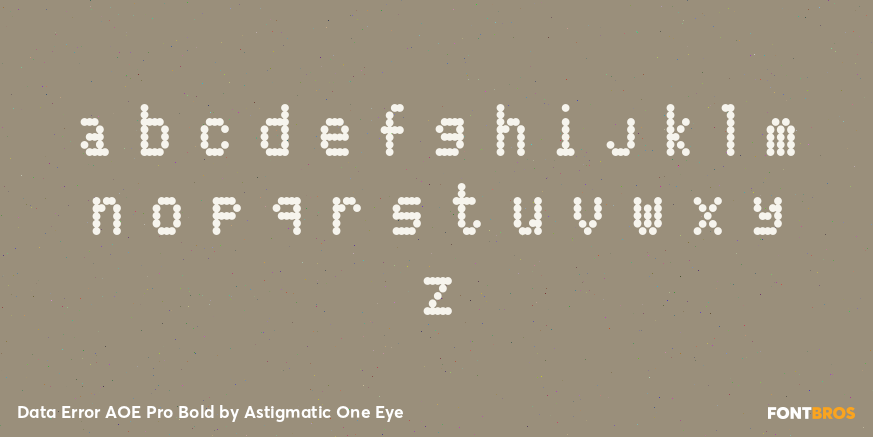 Data Error AOE Pro Bold Font Poster #1