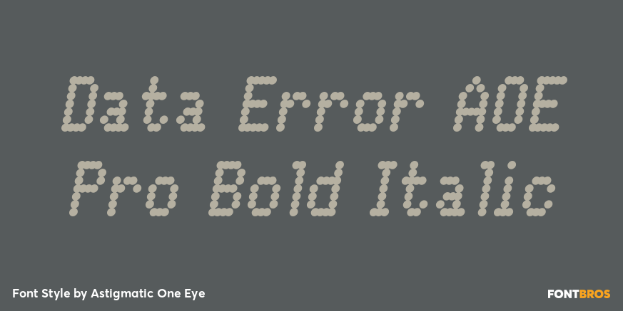 Data Error AOE Pro Bold Italic Poster