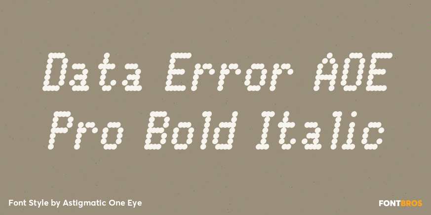 Data Error AOE Pro Bold Italic Poster