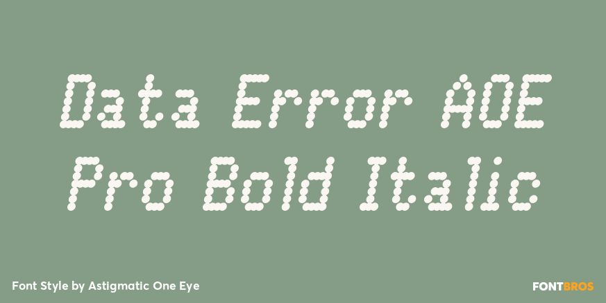 Data Error AOE Pro Bold Italic Poster