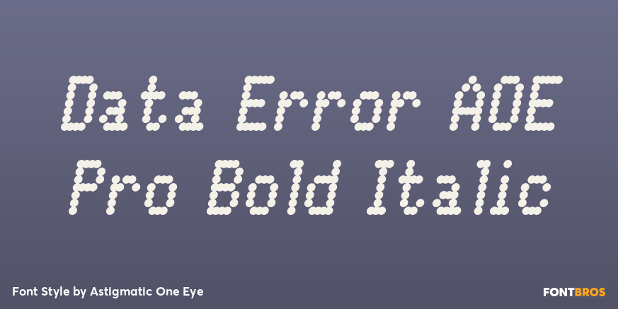 Data Error AOE Pro Bold Italic Poster