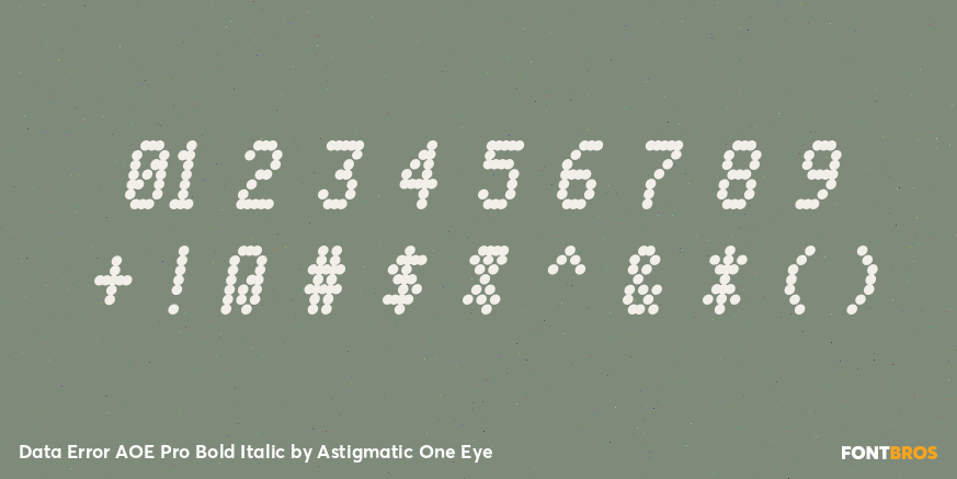 Data Error AOE Pro Bold Italic Font Poster #1