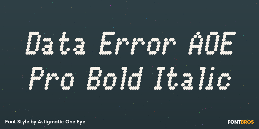 Data Error AOE Pro Bold Italic Poster
