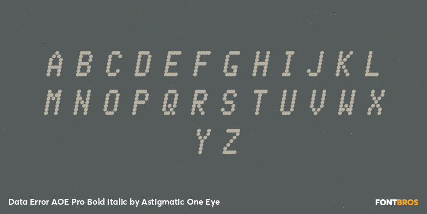 Data Error AOE Pro Bold Italic Font Poster #2