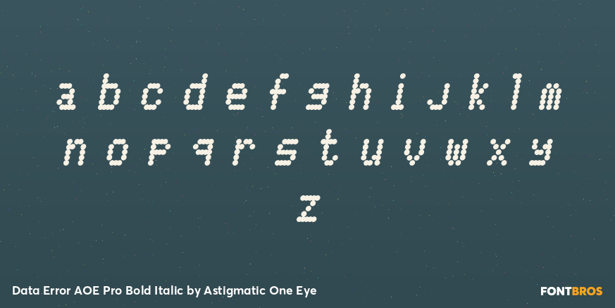 Data Error AOE Pro Bold Italic Font Poster #3
