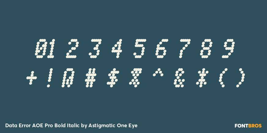 Data Error AOE Pro Bold Italic Font Poster #4