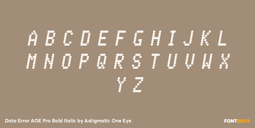 Data Error AOE Pro Bold Italic Font Poster #1