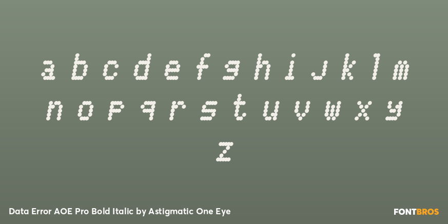 Data Error AOE Pro Bold Italic Font Poster #1