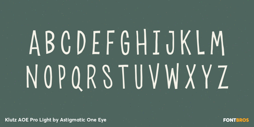 Klutz AOE Pro Light Font Poster #2