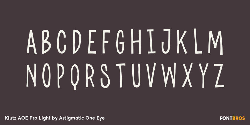 Klutz AOE Pro Light Font Poster #3