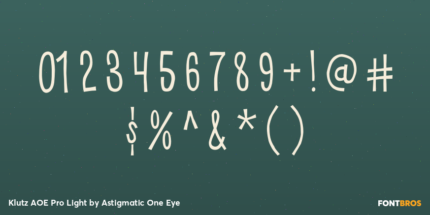 Klutz AOE Pro Light Font Poster #4
