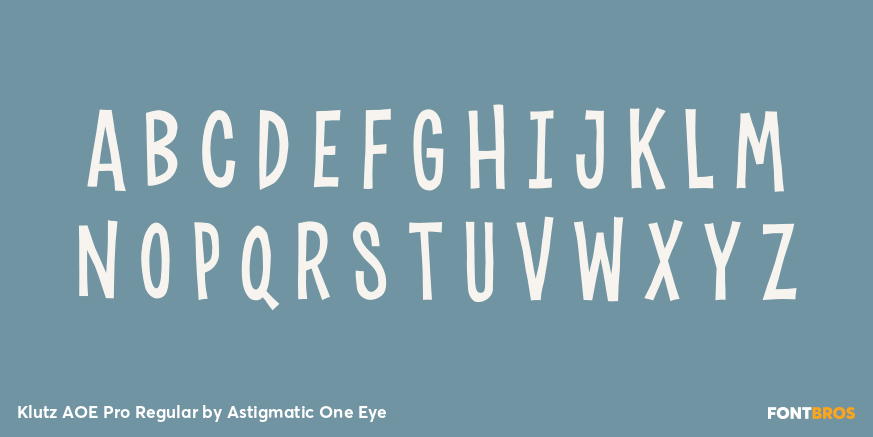 Klutz AOE Pro Regular Font Poster #2