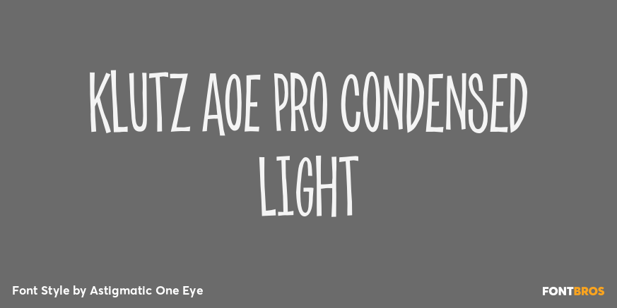 Klutz AOE Pro Condensed Light Poster