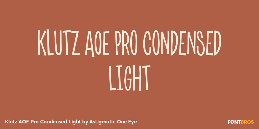 Klutz AOE Pro Condensed Light Poster
