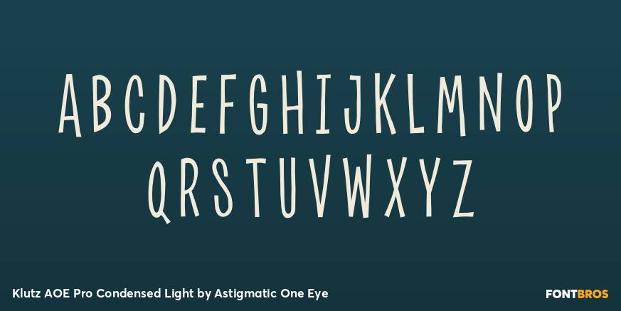Klutz AOE Pro Condensed Light Font Poster #2