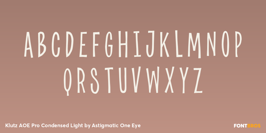 Klutz AOE Pro Condensed Light Font Poster #3