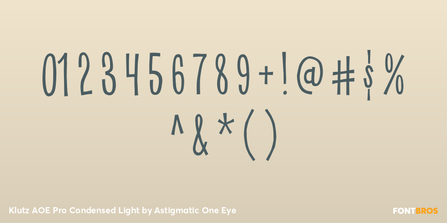 Klutz AOE Pro Condensed Light Font Poster #4